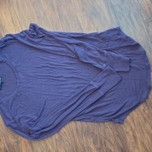 Athleta Revive Long Sleeve Ribbed Tee Plum Purple Small